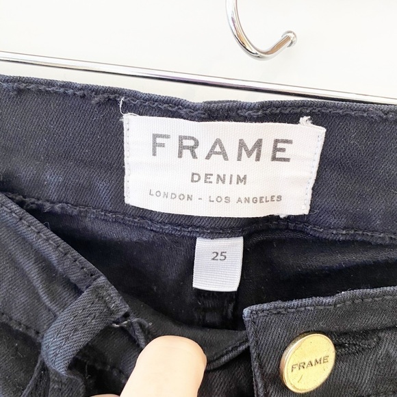 frame Denim Black skinny jeans - Picture 5 of 10